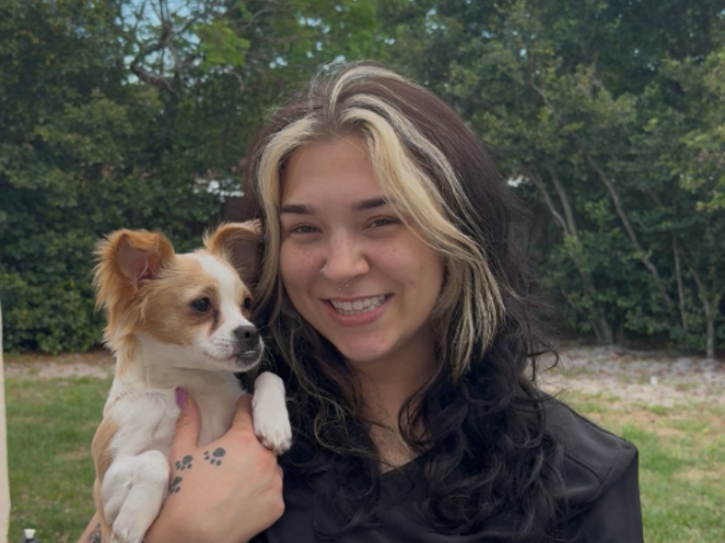 Picture of Olivia with her pup!